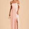 August Convertible Dress - Blush Pink -Elegance Bridal Store blush pink august convertible slit bridesmaid dress 01