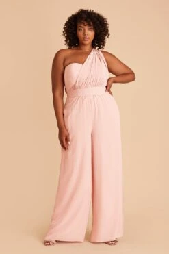 Gigi Convertible Jumpsuit - Blush Pink -Elegance Bridal Store blush pink gigi convertible plus size bridesmaid jumpsuit 02 d85a3e47 e1ab 4add 8df1 32b2b9069f00