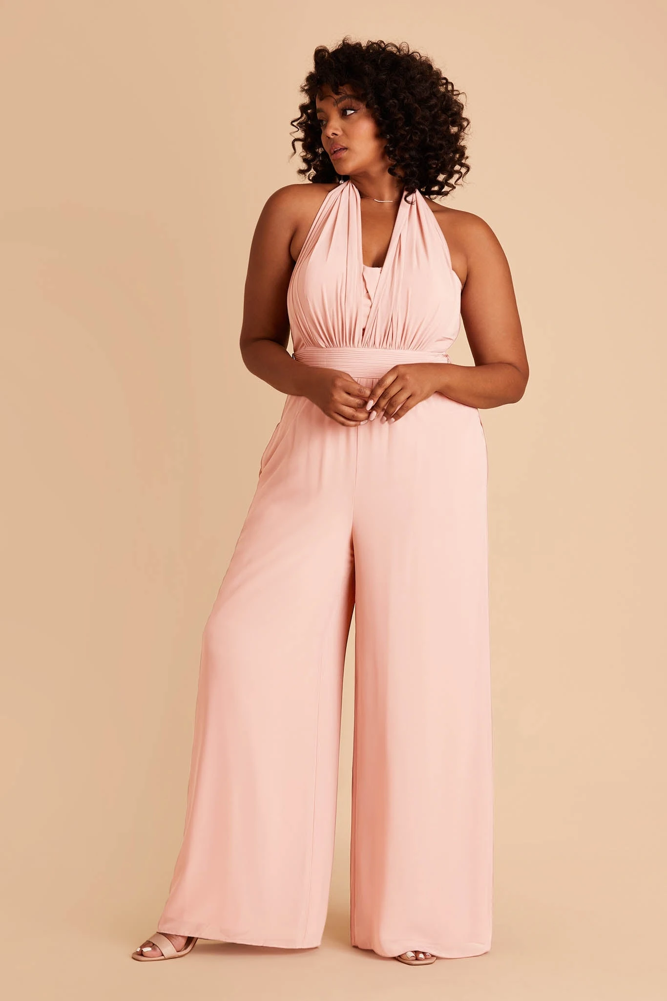 Gigi Convertible Jumpsuit - Blush Pink - Image 9