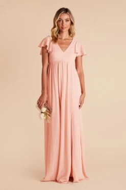 Hannah Empire Dress - Blush Pink -Elegance Bridal Store blush pink hannah bridesmaid dress 02