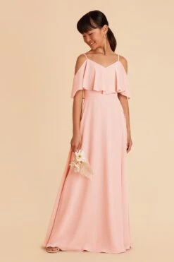 Janie Convertible Junior Dress - Blush Pink -Elegance Bridal Store blush pink janie convertible junior bridesmaid dress 05