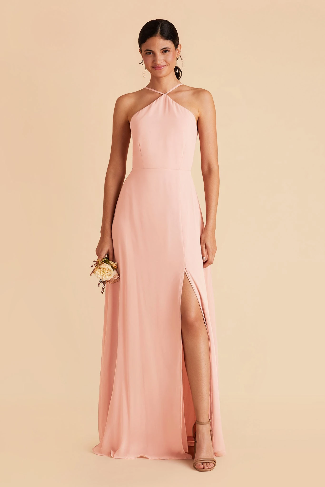 Juliet Chiffon Dress - Blush Pink 5 Juliet Chiffon Dress - Blush Pink - Image 3
