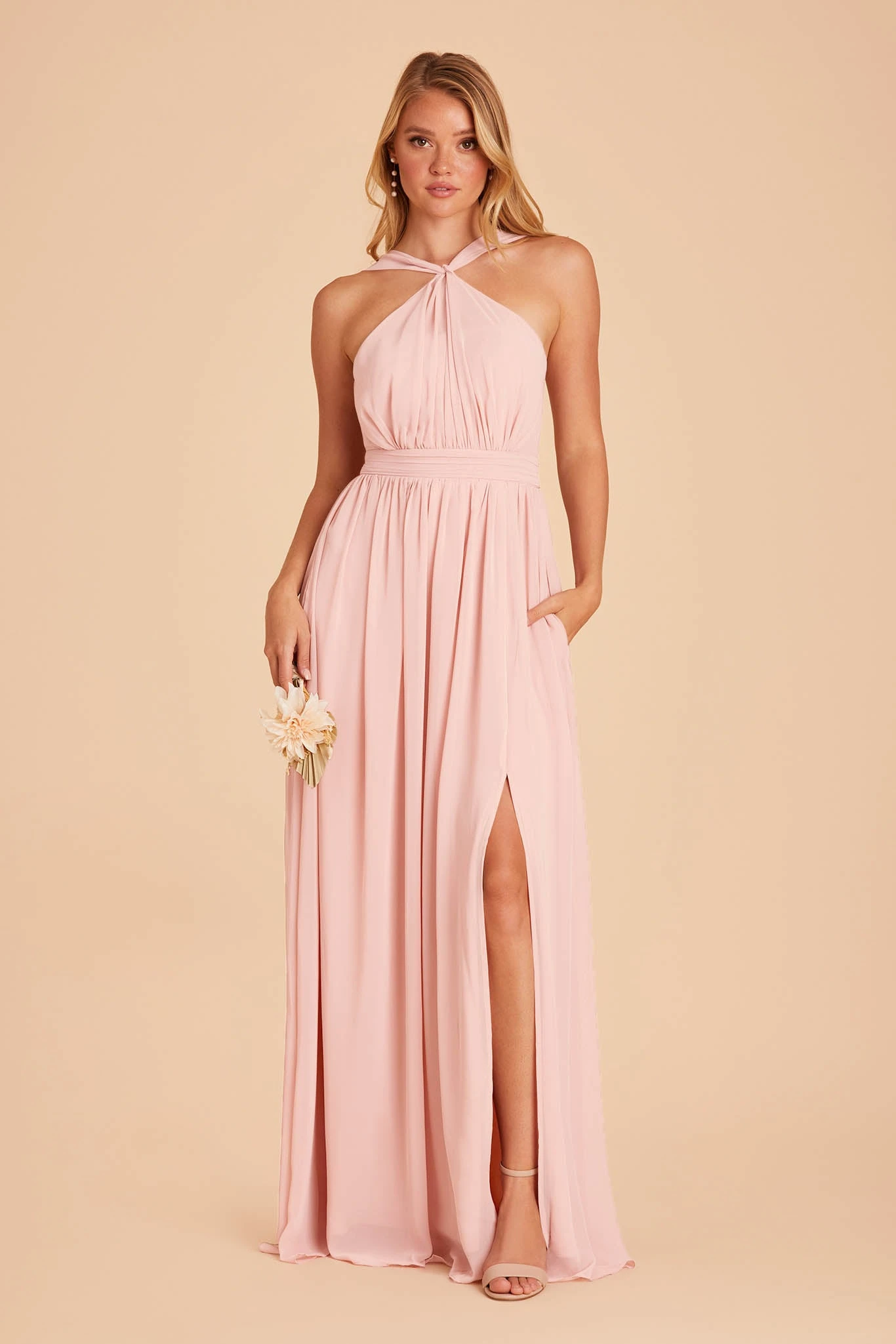 Kiko Chiffon Dress - Blush Pink 3 Kiko Chiffon Dress - Blush Pink