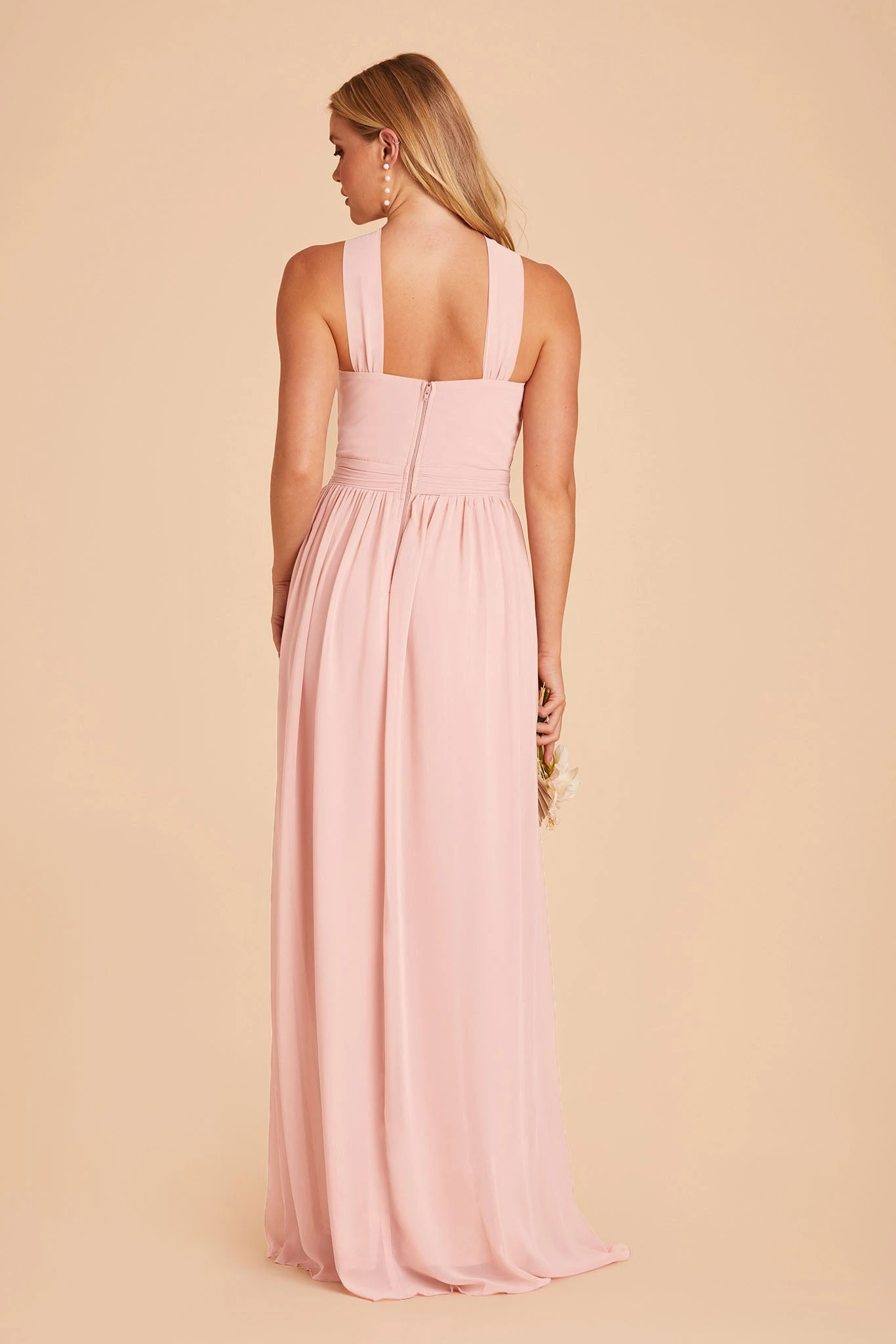 Kiko Chiffon Dress - Blush Pink 7 Kiko Chiffon Dress - Blush Pink - Image 5