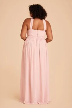 Kiko Chiffon Dress - Blush Pink 17 Kiko Chiffon Dress - Blush Pink -Elegance Bridal Store blush pink kiko slit plus size bridesmaid dress 03 15ad0fb9 cc77 4dcb bc94 02115b04360e