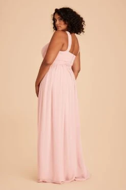 Kiko Chiffon Dress - Blush Pink 16 Kiko Chiffon Dress - Blush Pink -Elegance Bridal Store blush pink kiko slit plus size bridesmaid dress 04 53b62bf6 0708 44d8 92a4 acb9fd6164be