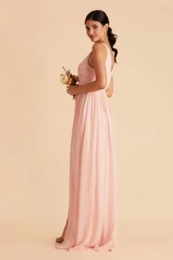 Laurie Empire Dress - Blush Pink 15 Laurie Empire Dress - Blush Pink -Elegance Bridal Store blush pink laurie slit bridesmaid dress 07
