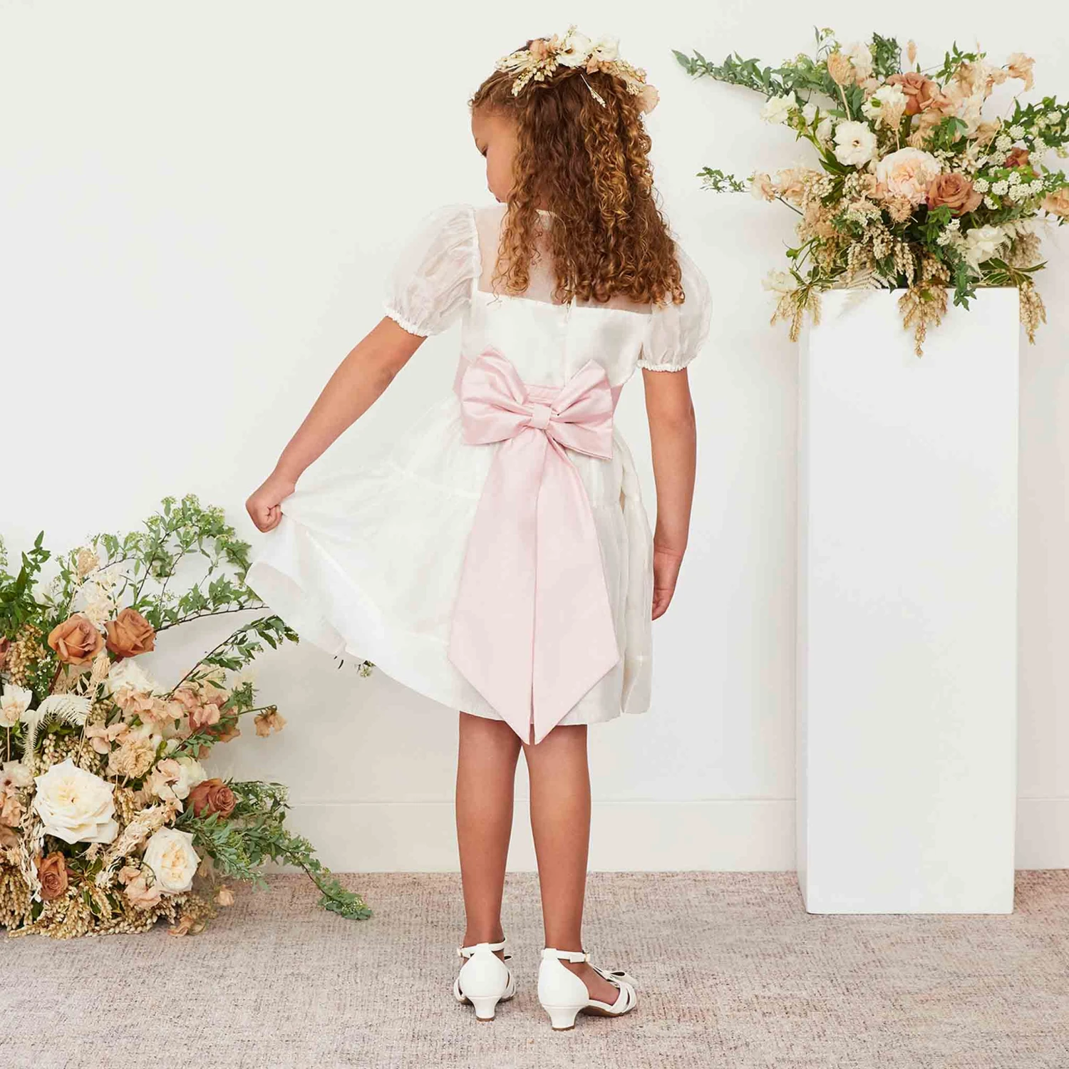 Liz Flower Girl Sash - Blush Pink 7 Liz Flower Girl Sash - Blush Pink - Image 5