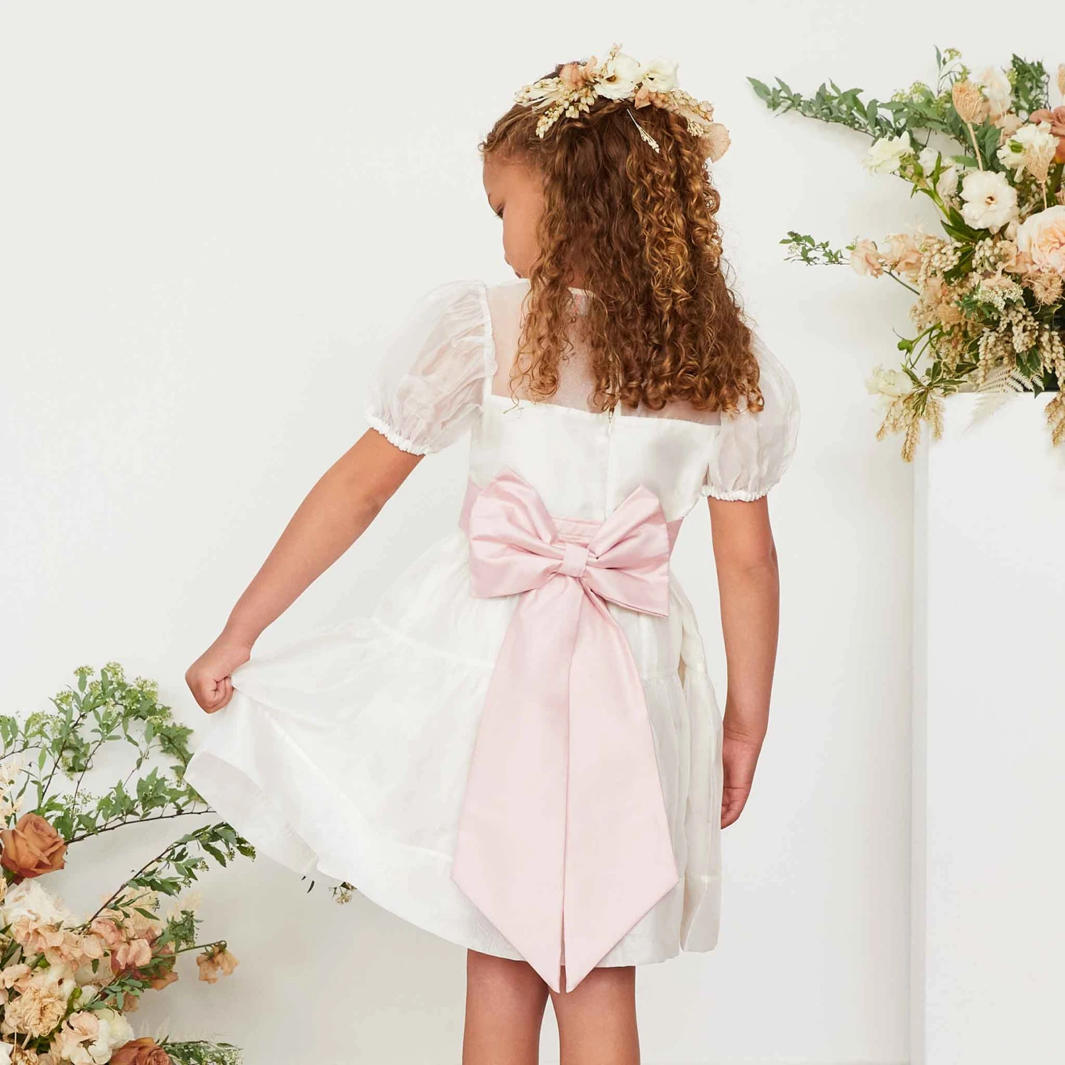 Liz Flower Girl Sash - Blush Pink 4 Liz Flower Girl Sash - Blush Pink - Image 2