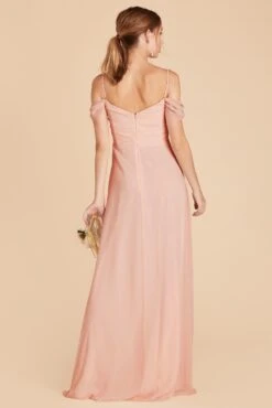 Spence Convertible Dress - Blush Pink -Elegance Bridal Store blush pink spence convertible slit bridesmaid dress 01