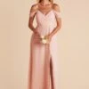 Spence Convertible Dress - Blush Pink 2 Spence Convertible Dress - Blush Pink -Elegance Bridal Store blush pink spence convertible slit bridesmaid dress 02
