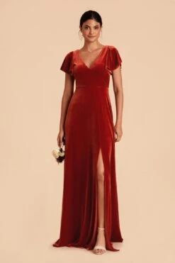 Hannah Velvet Dress - Burnt Orange 10 Hannah Velvet Dress - Burnt Orange -Elegance Bridal Store burnt orange hannah convertible bridesmaid dress 02 bda38403 f96f 4492 bda5 1963779a33f1