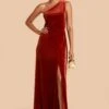 Kira Velvet Dress - Burnt Orange -Elegance Bridal Store burnt orange kira velvet bridesmaid dress 03
