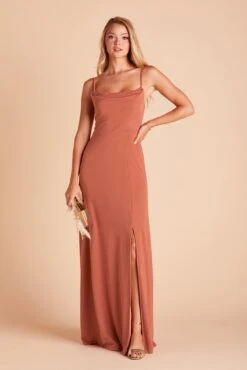 Ash Crepe Dress - Terracotta -Elegance Bridal Store c140afe7f4baab64353e8b969a5e9962
