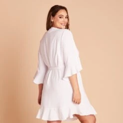 Kenny Ruffle Robe - White -Elegance Bridal Store c686798e70e67c640d6d50dd4635346b
