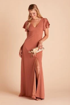 Hannah Crepe Dress - Terracotta -Elegance Bridal Store c80008da0badd19da0e22862a1830938