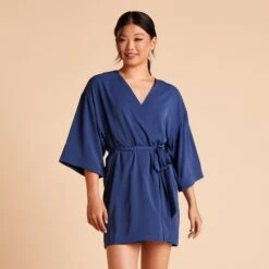 Karen Robe - Slate Blue -Elegance Bridal Store ca7428656b74bc3f7eac6470c3a8fc23