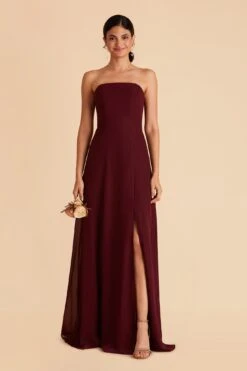 Chris Convertible Chiffon Dress - Cabernet