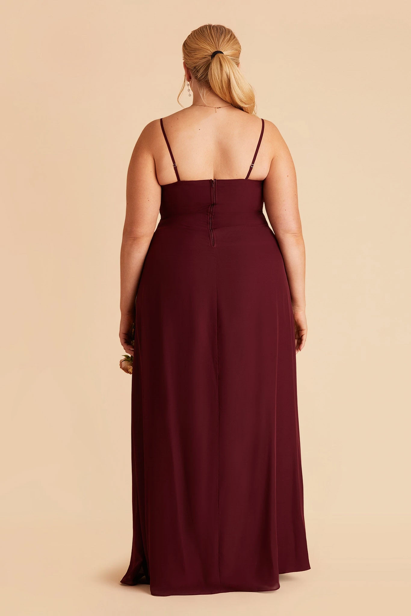 Chris Convertible Chiffon Dress - Cabernet - Image 18
