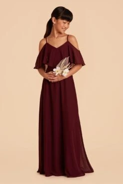 Janie Convertible Junior Dress - Cabernet 22 Janie Convertible Junior Dress - Cabernet -Elegance Bridal Store cabernet janie convertible junior bridesmaid dress 01