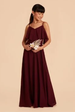Janie Convertible Junior Dress - Cabernet 21 Janie Convertible Junior Dress - Cabernet -Elegance Bridal Store cabernet janie convertible junior bridesmaid dress 08