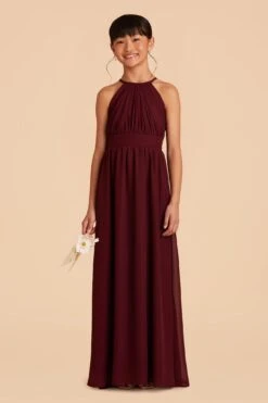 Sienna Junior Dress - Cabernet -Elegance Bridal Store cabernet sienna junior bridesmaid dress 01
