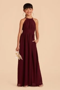 Sienna Junior Dress - Cabernet -Elegance Bridal Store cabernet sienna junior bridesmaid dress 02