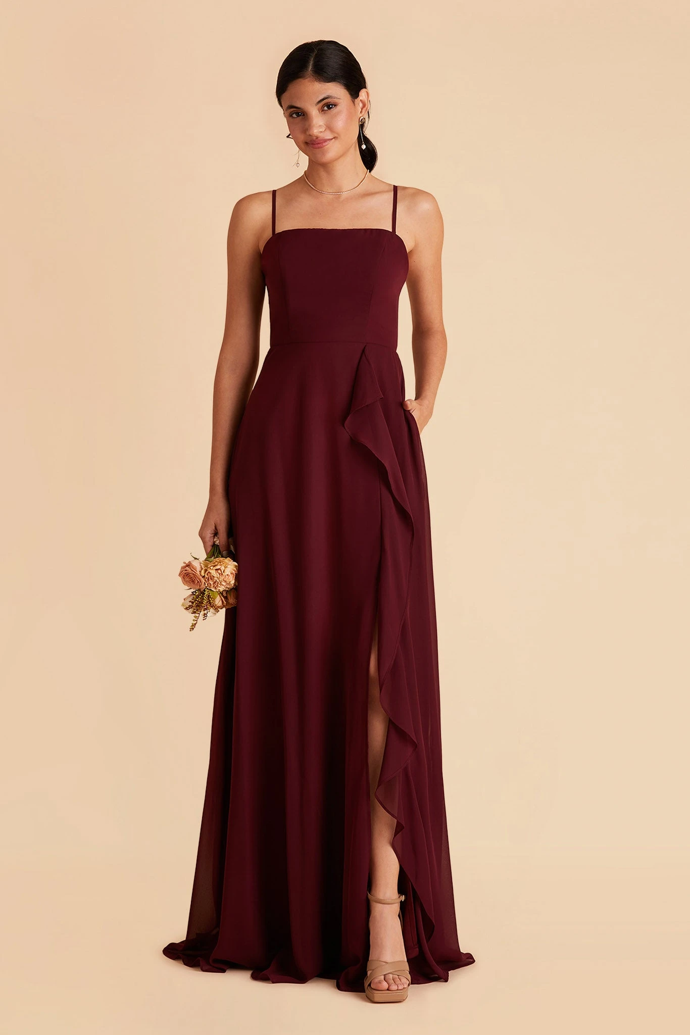 Winnie Convertible Chiffon Dress - Cabernet 7 Winnie Convertible Chiffon Dress - Cabernet - Image 5