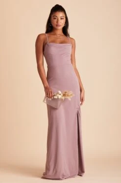 Ash Crepe Dress - Dark Mauve -Elegance Bridal Store cd00561ec29931e2c6c9b99ee37ffc2c