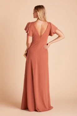 Hannah Crepe Dress - Terracotta -Elegance Bridal Store ce4b2f73d3bd1e3342260c177e902682