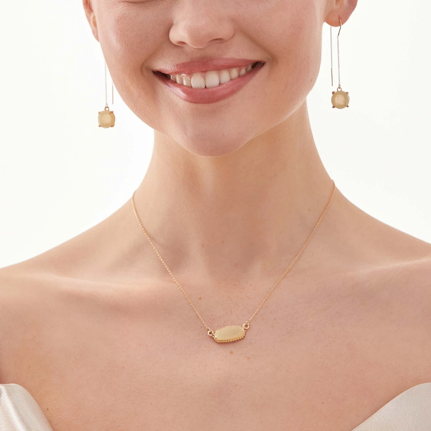 Presley Charm Necklace - Champagne 8 Presley Charm Necklace - Champagne - Image 6