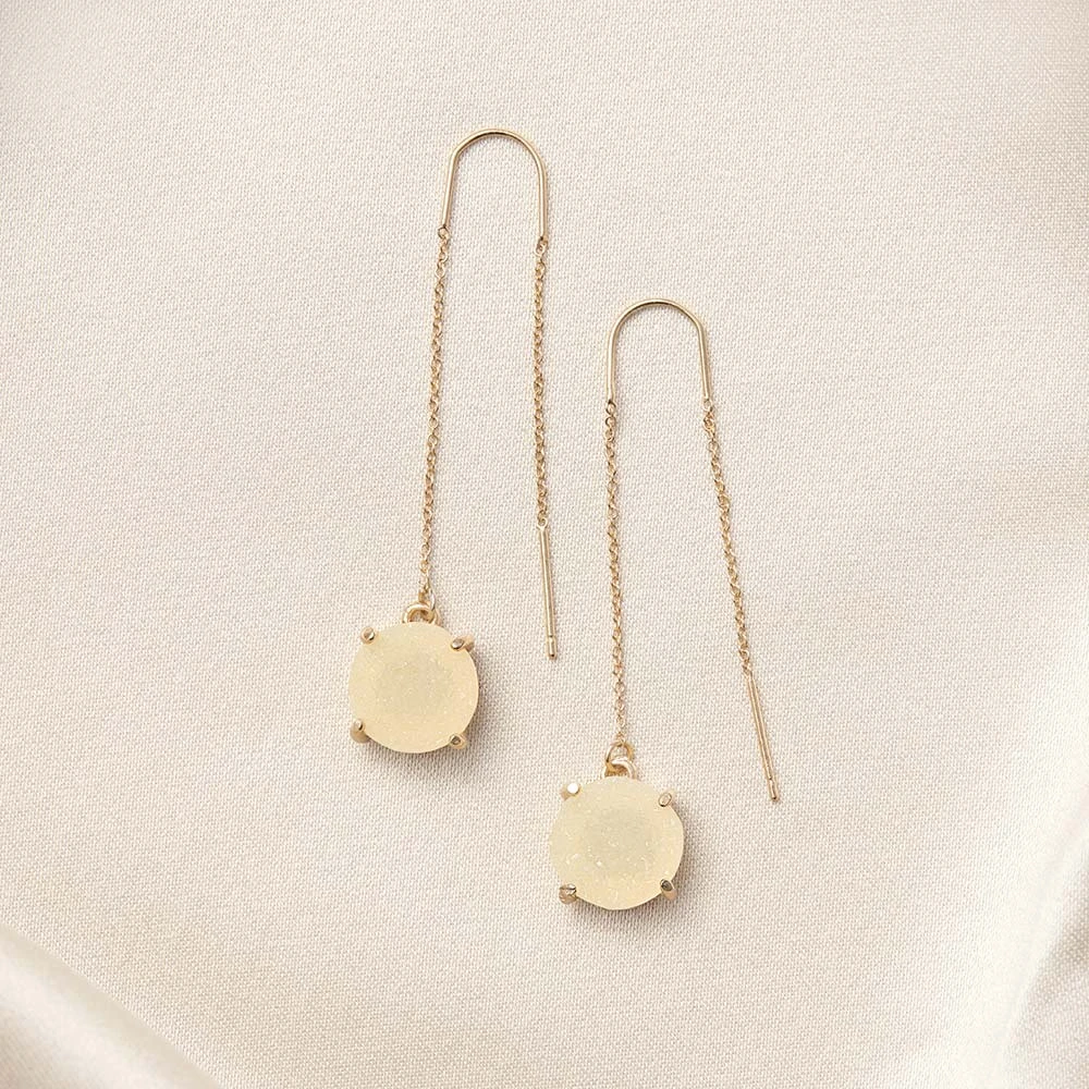Freddie Threader Earrings - Champagne 3 Freddie Threader Earrings - Champagne