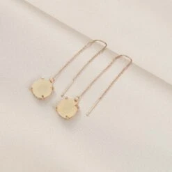 Freddie Threader Earrings - Champagne 8 Freddie Threader Earrings - Champagne -Elegance Bridal Store champagne freddie threader earrings accessories 02