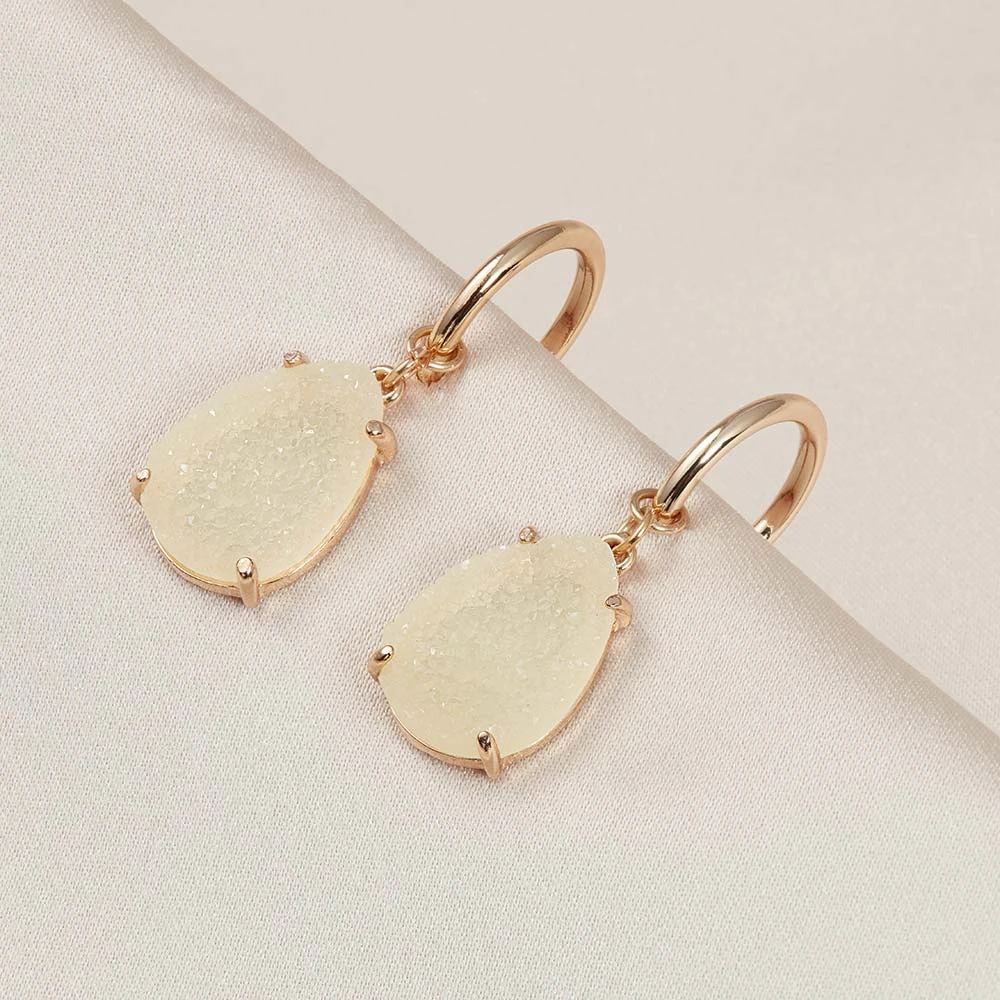 Hendrix Teardrop Earrings - Champagne 5 Hendrix Teardrop Earrings - Champagne - Image 3