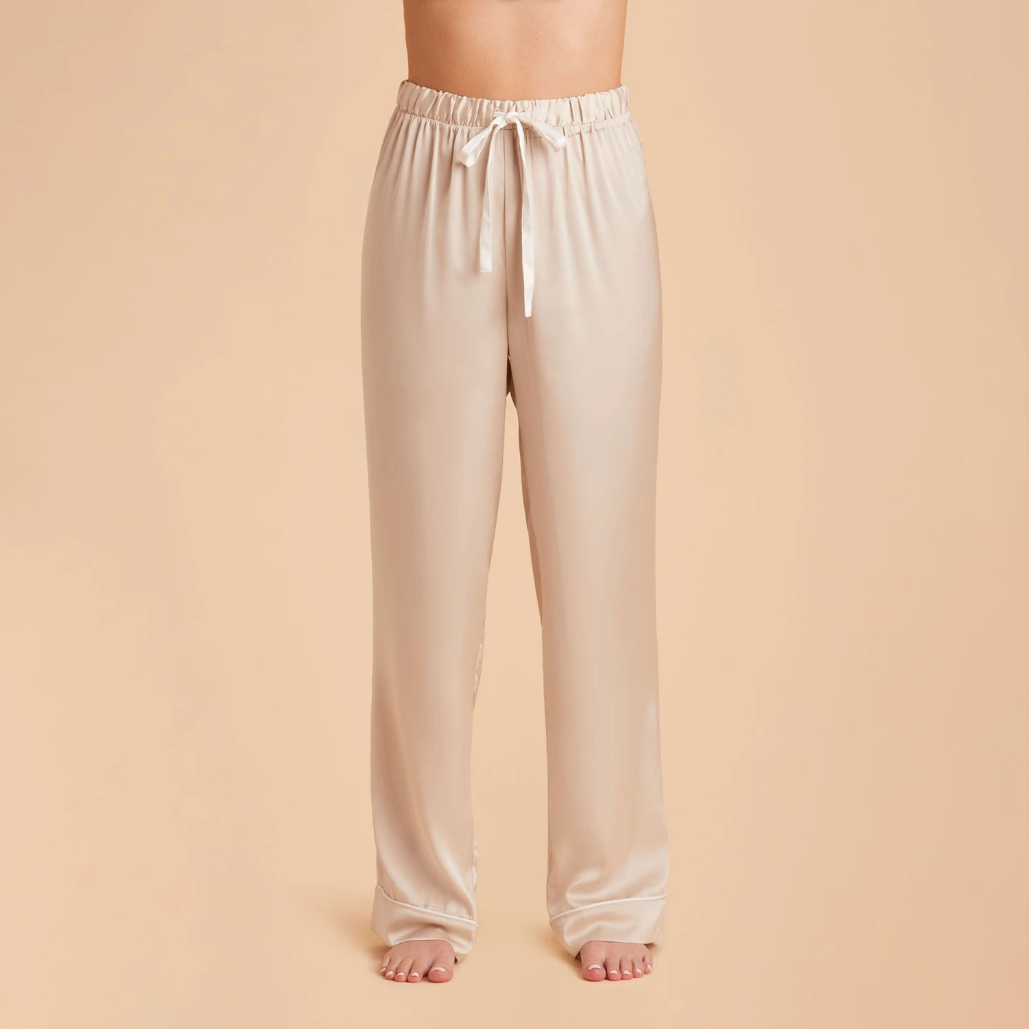 Jonny Satin Pajama Pants - Champagne 3 Jonny Satin Pajama Pants - Champagne