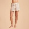 Jonny Satin Pajama Shorts - Champagne
