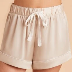 Jonny Satin Pajama Shorts - Champagne 29 Jonny Satin Pajama Shorts - Champagne -Elegance Bridal Store champagne jonny satin shorts bridesmaid pajamas TMS LIVE PREVIEW