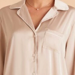 Kamryn Satin Sleepshirt - Champagne 27 Kamryn Satin Sleepshirt - Champagne -Elegance Bridal Store champagne kamryn satin sleepshirt bridesmaid pajamas TMS LIVE PREVIEW