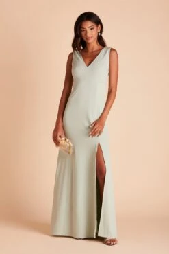 Shamin Crepe Dress - Sage -Elegance Bridal Store d36bfceb215909485e379ff4d84cece2