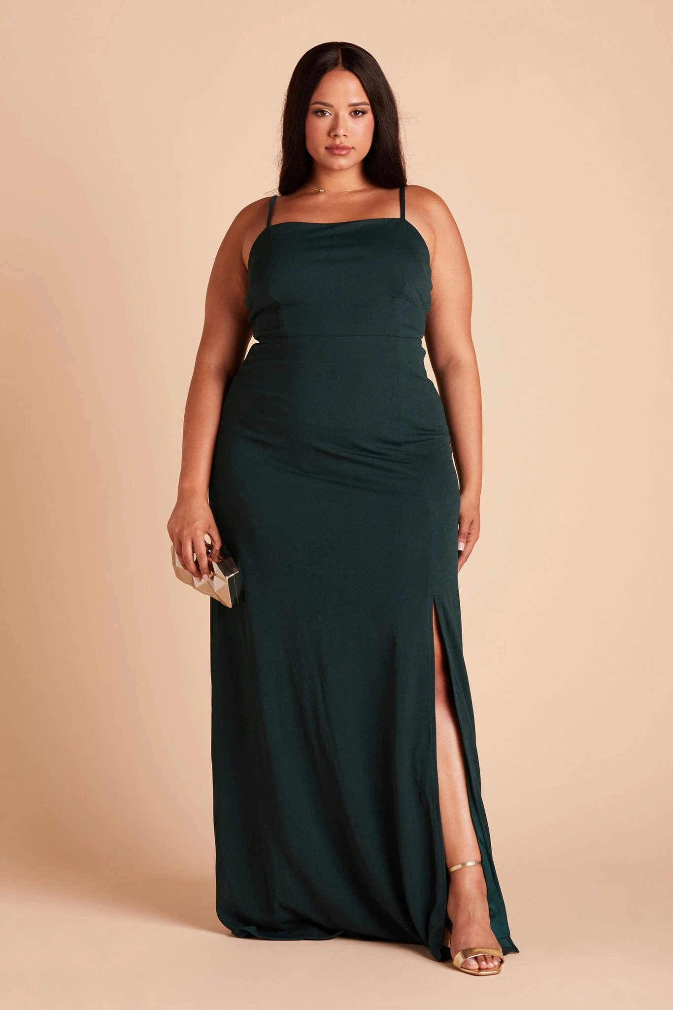 Benny Crepe Dress - Emerald 4 Benny Crepe Dress - Emerald - Image 2