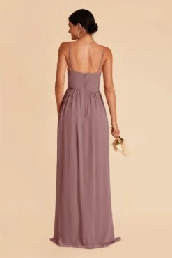 August Convertible Dress - Dark Mauve -Elegance Bridal Store dark mauve august convertible slit bridesmaid dress 04