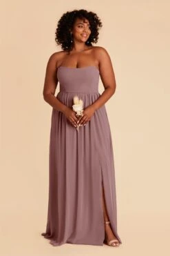 August Convertible Dress - Dark Mauve -Elegance Bridal Store dark mauve august convertible slit plus size bridesmaid dress 02 a7148ec4 1143 4d8b b147 767263003a69