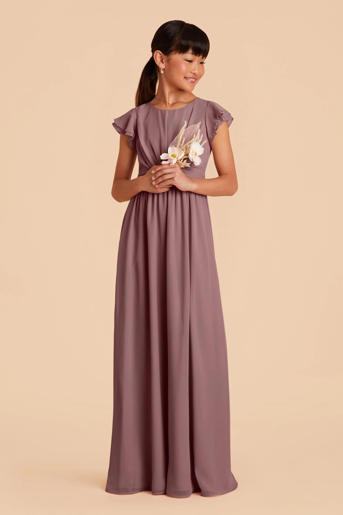 Celine Junior Dress - Dark Mauve 3 Celine Junior Dress - Dark Mauve