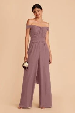 Gigi Convertible Jumpsuit - Dark Mauve -Elegance Bridal Store dark mauve gigi convertible bridesmaid jumpsuit 02