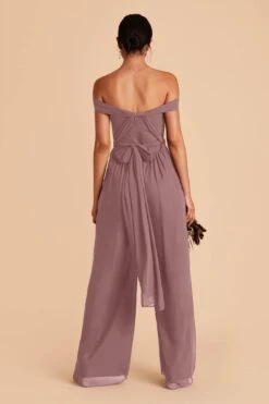 Gigi Convertible Jumpsuit - Dark Mauve -Elegance Bridal Store dark mauve gigi convertible bridesmaid jumpsuit 03