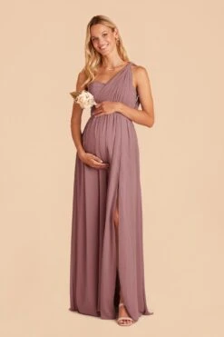Grace Convertible Dress - Dark Mauve -Elegance Bridal Store dark mauve grace convertible bridesmaid dress 01