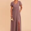Hannah Empire Dress - Dark Mauve 2 Hannah Empire Dress - Dark Mauve -Elegance Bridal Store dark mauve hannah bridesmaid dress 02