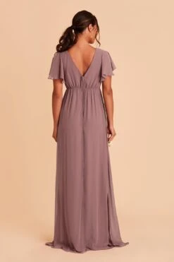 Hannah Empire Dress - Dark Mauve -Elegance Bridal Store dark mauve hannah bridesmaid dress 04
