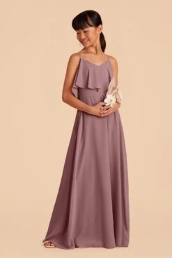 Janie Convertible Junior Dress - Dark Mauve