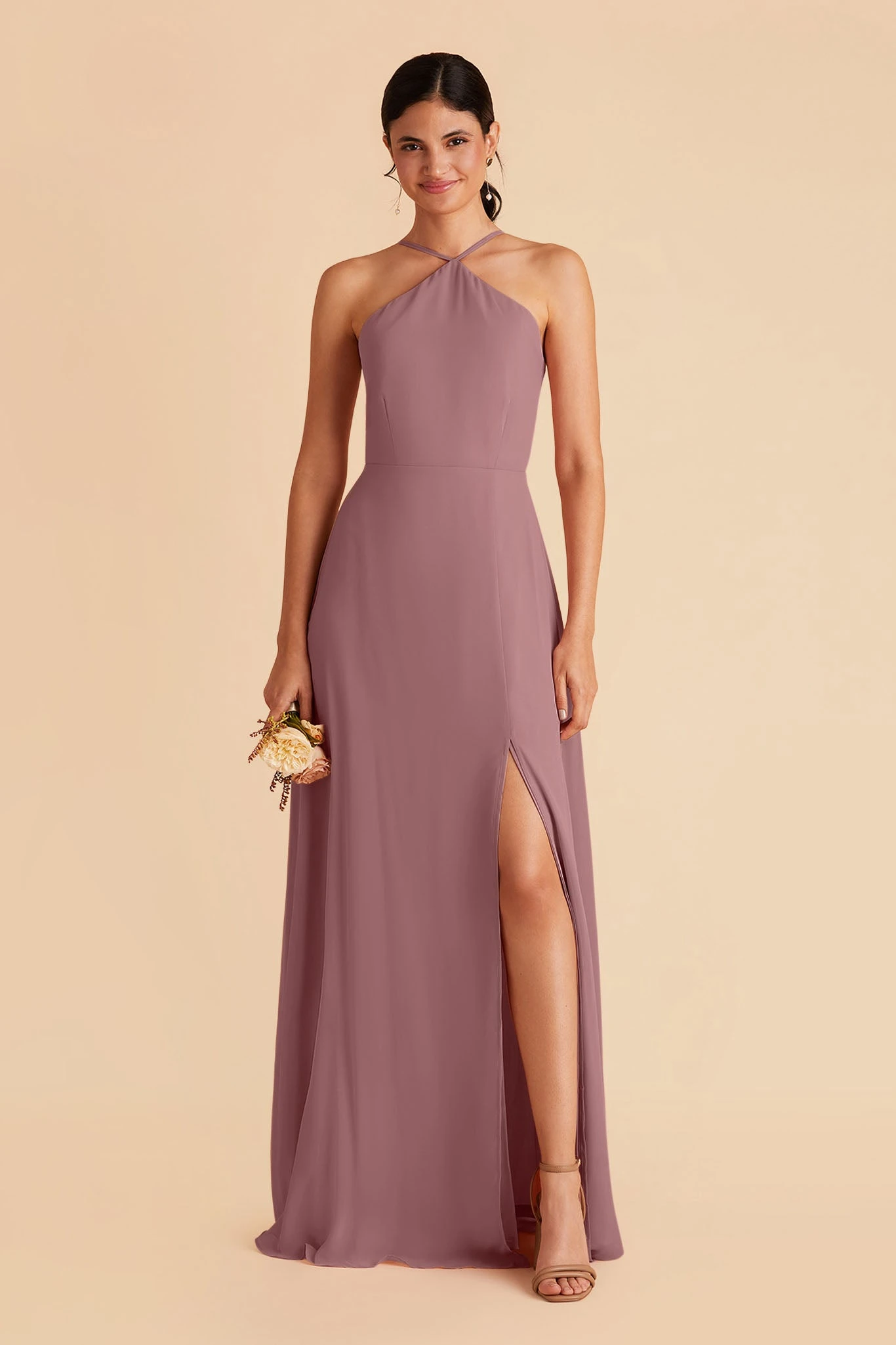 Juliet Chiffon Dress - Dark Mauve 7 Juliet Chiffon Dress - Dark Mauve - Image 5